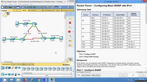 Packet Tracer Configuring Basic Eigrp With Ipv Youtube