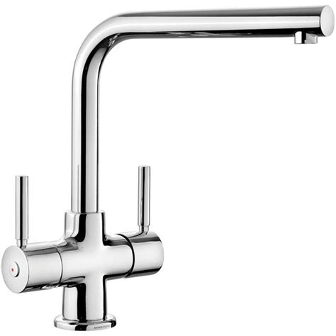 Rangemaster Aquadisc 5 Chrome Monobloc Twin Lever Kitchen Sink Tap