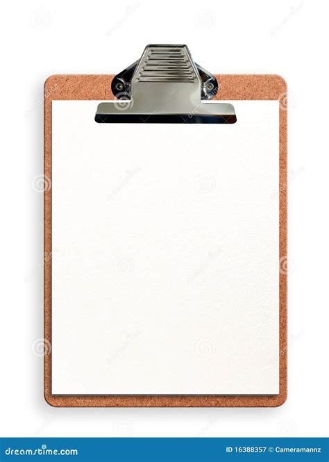 Blank Clipboard Stock Image Image Of Paper Blank Stationery 16388357