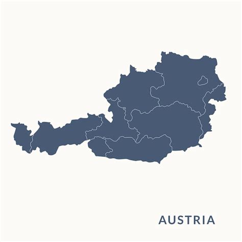 Premium Vector Map Of Austria Austria Map Vector Illustration