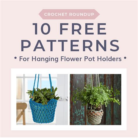 Crochet Hanging Flower Pot Holder Best Flower Site