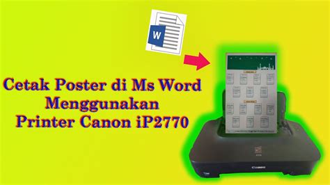 Cara Print Ukuran Besarposter Di Ms Word Dan Kertas F4 Dengan Printer