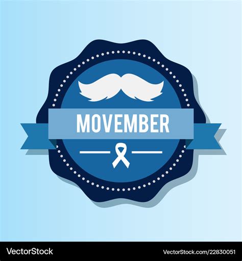 Movember Prostate Cancer Day Royalty Free Vector Image