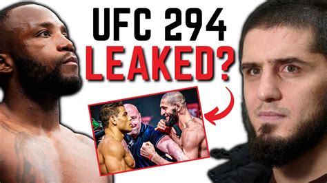 Islam Makhachev Vs Leon Edwards FOR UFC 294 CARD LEAKED Khamzat