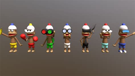 Ape Escape Monkeys Buy Royalty Free 3d Model By Enovas666 8324dca