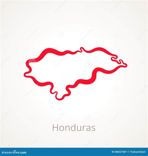 Honduras Outline Map Stock Illustration Illustration Of Republic