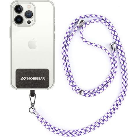 Mobigear Lanyard Cordino Per Cellulare Universale Bianco Viola 10