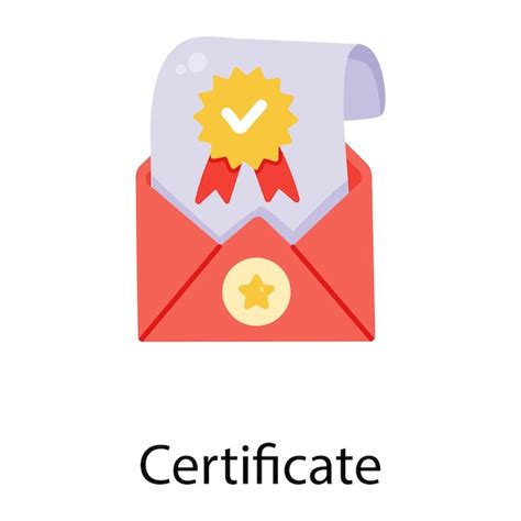 Echa Un Vistazo Al Icono Plano Del Certificado Vector Premium