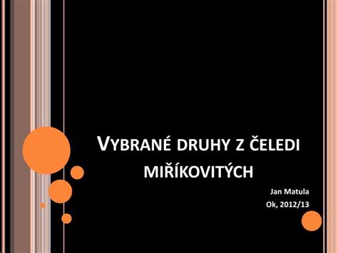 PPT Vybrané druhy z čeledi miříkovitých PowerPoint Presentation ID