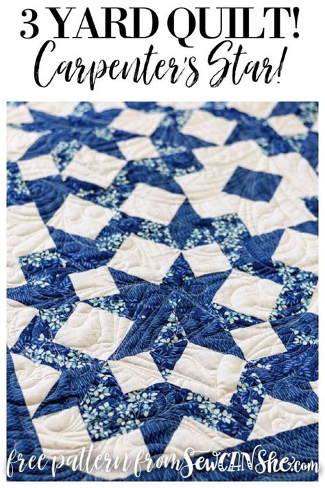 Free 3 Yard Quilt Pattern Sawtooth Star Artofit