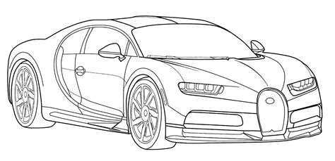 Bugatti Chiron Coloring Page Free And Printable