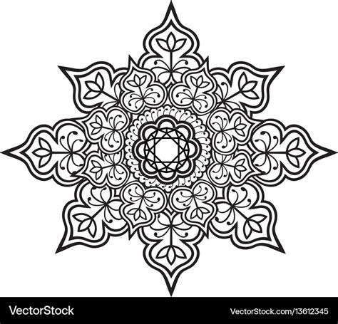 Outline Mandala Royalty Free Vector Image Vectorstock