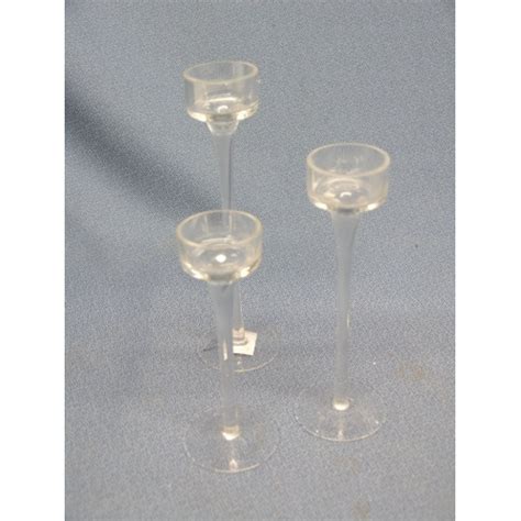 Set of 3 Clear glass Candle Holders - Allsold.ca - Buy & Sell Used ...