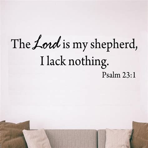 The Lord Is My Shepherd I Lack Nothing Psalm 23 1 Bible Verse Etsy