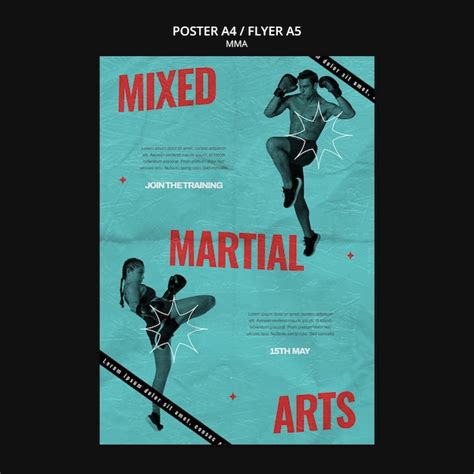 Plantilla de póster de artes marciales mixtas Archivo PSD Gratis