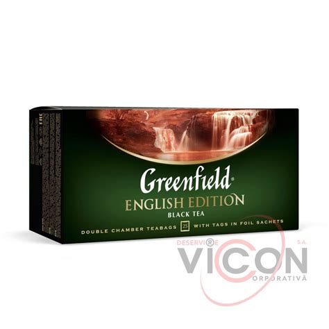Greenfield English Edition, ceai negru, 25 pl.
