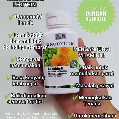 Nutrilite Lecithin E Tablets Shopee Malaysia