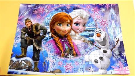 Frozen Disney Elsa Anna Hans And Olaf Super Color Puzzle 104 Pieces Youtube