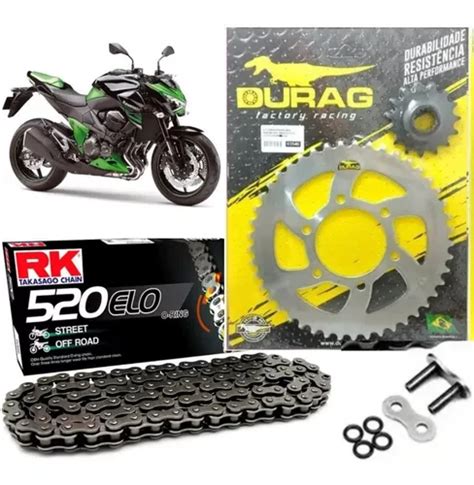 Kit Relação Rk durag Kawasaki Z 800 Zr 800 2014 Retentor