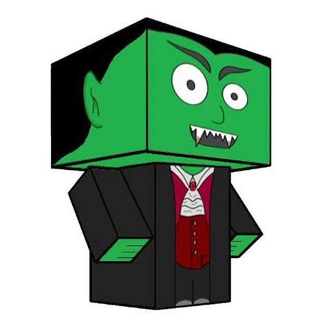 Vampire Dracula Paper Toy Free Printable Papercraft Templates