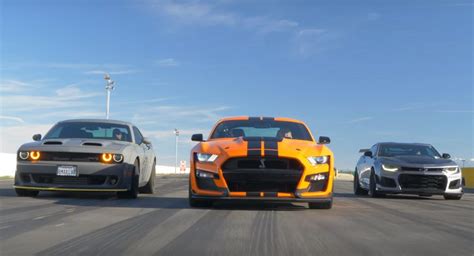 Ford Mustang Shelby Gt Camaro Zl Le And Hellcat Redeye Are All