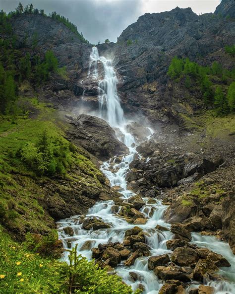 Alpine Waterfall Photograph by Simon Schuhmacher - Pixels