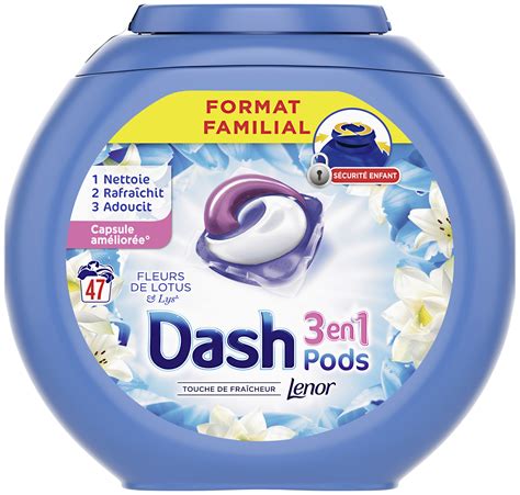 Dash Lessive Liquide Pods 3 En 1 Fleurs 3 Vendeurs