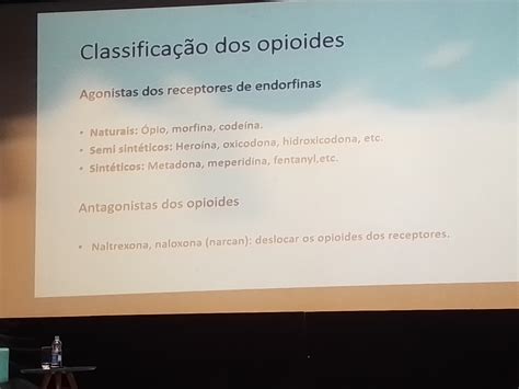 Classificação dos opioides Farmacologia I