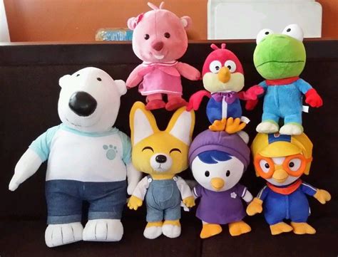 Pororo 7 Dolls Plush Toys Full Set Pororo Crong Eddy Loopy Petty Harry