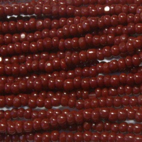 13 0 Czech Charlotte Cut Seed Bead Opaque Brick Brown Garden Of Beadin