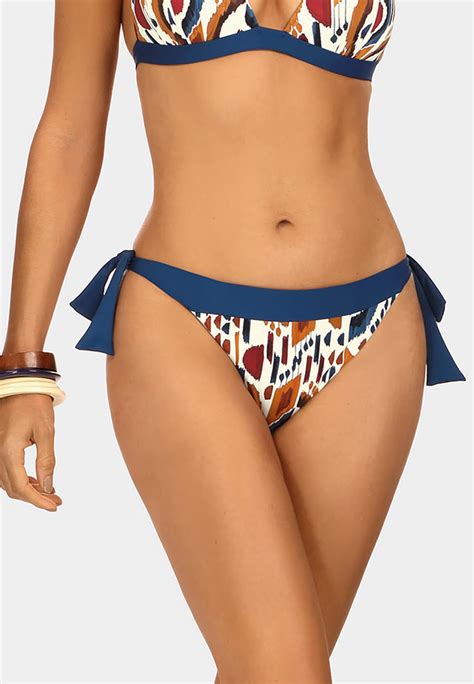 Figi Od Bikini Wi Zane Po Bokach W Etniczny Print Fd D Sklep Feba