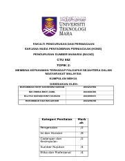 Ctu Assignment Baru Edit Docx Fakulti Pengurusan Dan Perniagaan