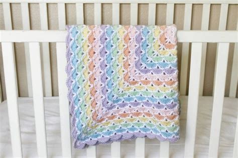 Pastel Rainbow Baby Blanket Crochet Baby Blanket Baby Etsy