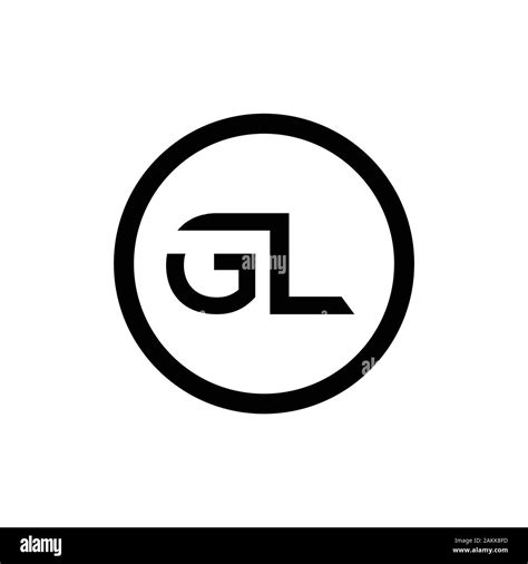 GL initiale Lettre Logo mixte GL Lettre type modèle vecteur de