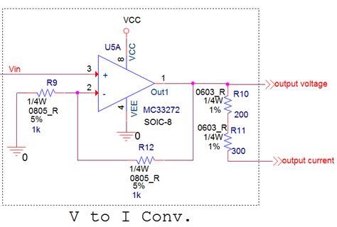 operational amplifier - OP-AMP circuit for voltage to current ...