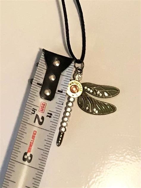 Dragonfly Bullet Necklace Ammo Shell Casing 45 Automatic 270 Etsy