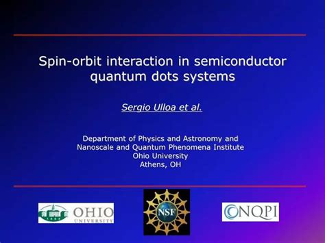 PPT - Spin-orbit interaction in semiconductor quantum dots systems ...