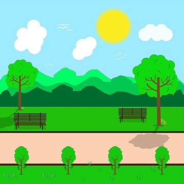 Park Vector Illustration Background, Park, Vector Park, Illustration ...