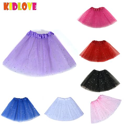 Kidlove Kids Baby Girls Star Glitter Dance Tutu Skirt Sequin 3 Layers