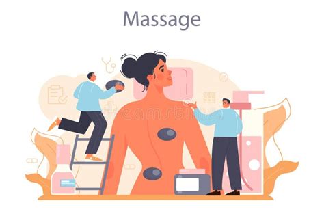 Massage Therapy With Man Stock Vector Illustration Of Facial 108730527