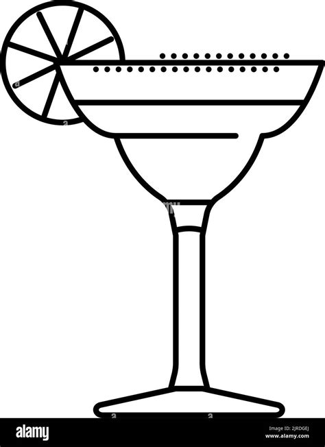 Moscow Mule Cocktail Glass Drink Line Icon Vector Illustration Stock