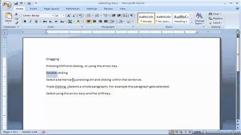 How To Select Text In Microsoft Word Multiple Ways YouTube