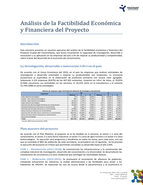 Aná lisis de lá Fáctibilidád Econo micá y Fináncierá del Proyecto