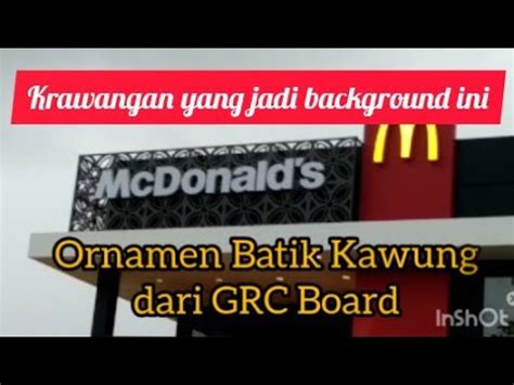 Krawangan Grc Board Motif Batik Kawung Youtube