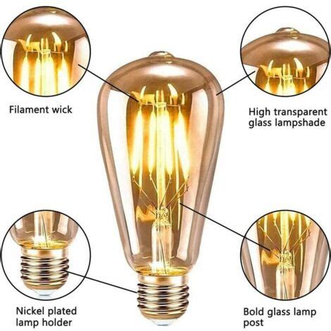 Ampoule E Edison Vintage Ampoules Edison Led E St W Lampe