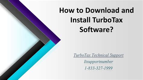 Ppt How To Download And Install Turbotax Software 1 833 327 1999