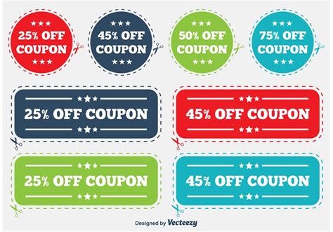 Discount Coupon Labels 87458 Vector Art At Vecteezy