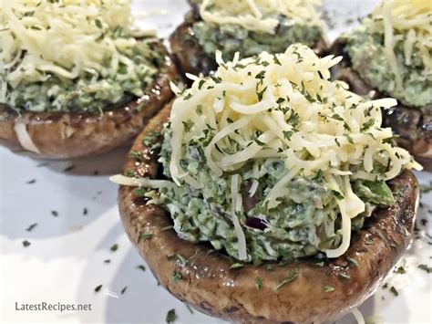 Grilled Pesto Stuffed Portobello Mushroom