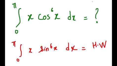 Lecture 37 Integral Of Xcos6x Dx And Xsinx Dx Using Beta And Gamma