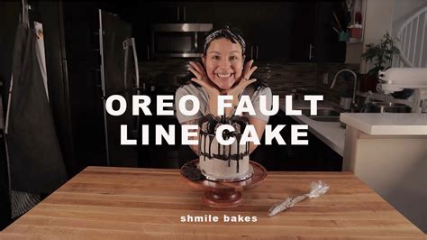 Oreo Fault Line Cake Shmile Bakes YouTube